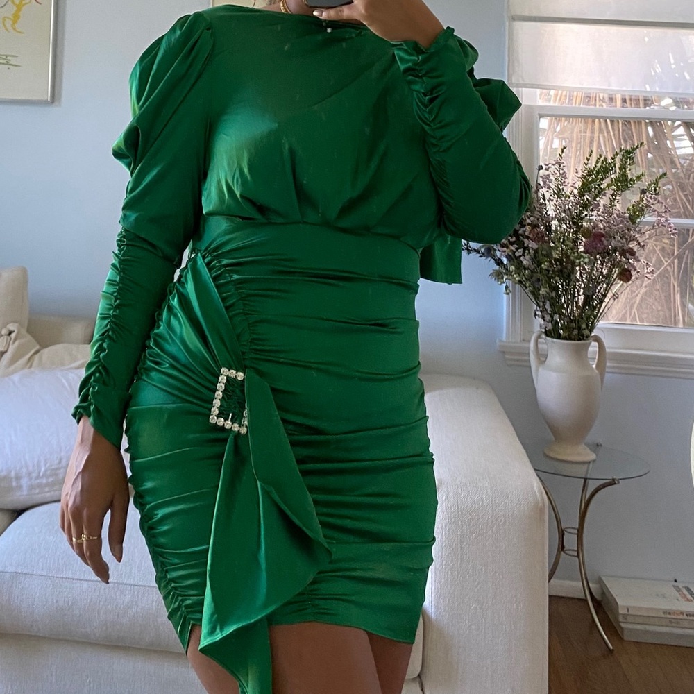 For love and lemons green emerald mini dress